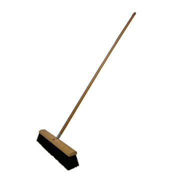Floor Brush 18in Tampico with 60in Metal Thread Handle