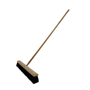 Floor Brush 24in Tampico with 60in Metal Thread Handle