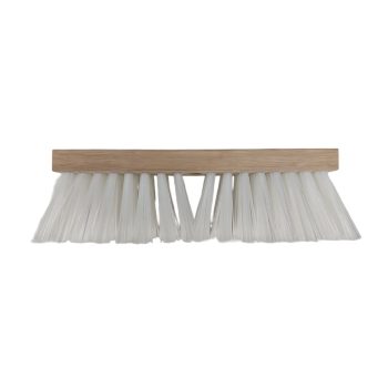 Street Push Broom 18in White Plastic