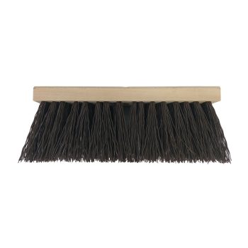 Street Push Broom 18in Brown Plastic