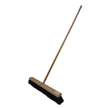 Floor Brush 24" Horse Hair & Plastic with Metal Thread Handle