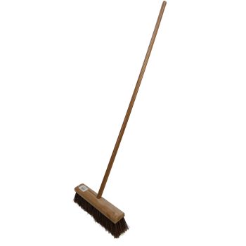 Patio Brush 14" Palmyra with 48" Wood Thread Handle