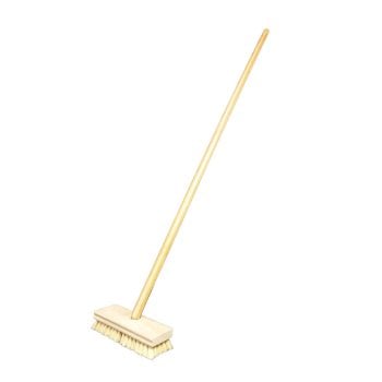 Scrub Brush with 48in Wood Thread Handle