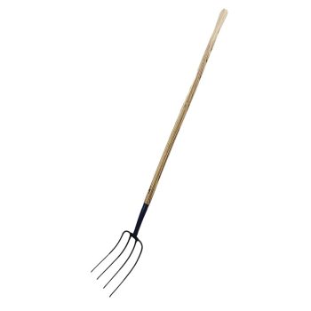 Manure Fork 4 Tine with Wood Handle