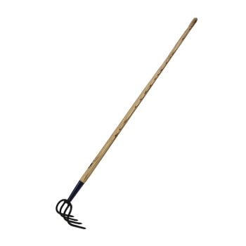 Forged Cultivator with Wood Handle