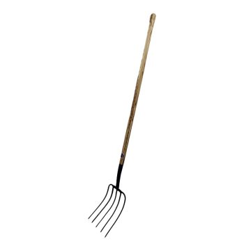 Manure Fork 5 Tine with Wood Handle